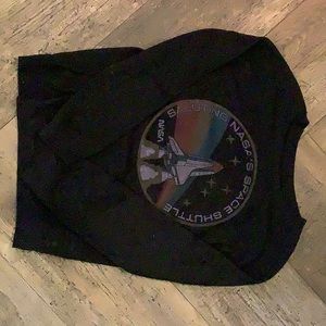 vintage black saluting NASA crew neck sweater